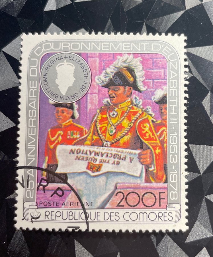 Poste Aérienne - 25e anniversaire du couronnement d'Elizabeth II (Lecture de la Proclamation Royale et profil numismatique)
