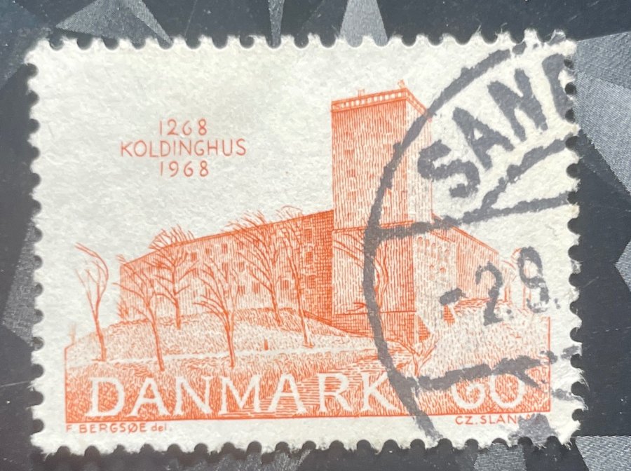 Timbre commémoratif du 700e anniversaire du château de Koldinghus (gravure en taille-douce)
