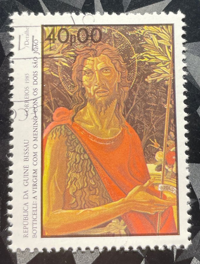Exposition Philatélique Internationale — Peintures de Sandro Botticelli : Détail de Saint Jean-Baptiste